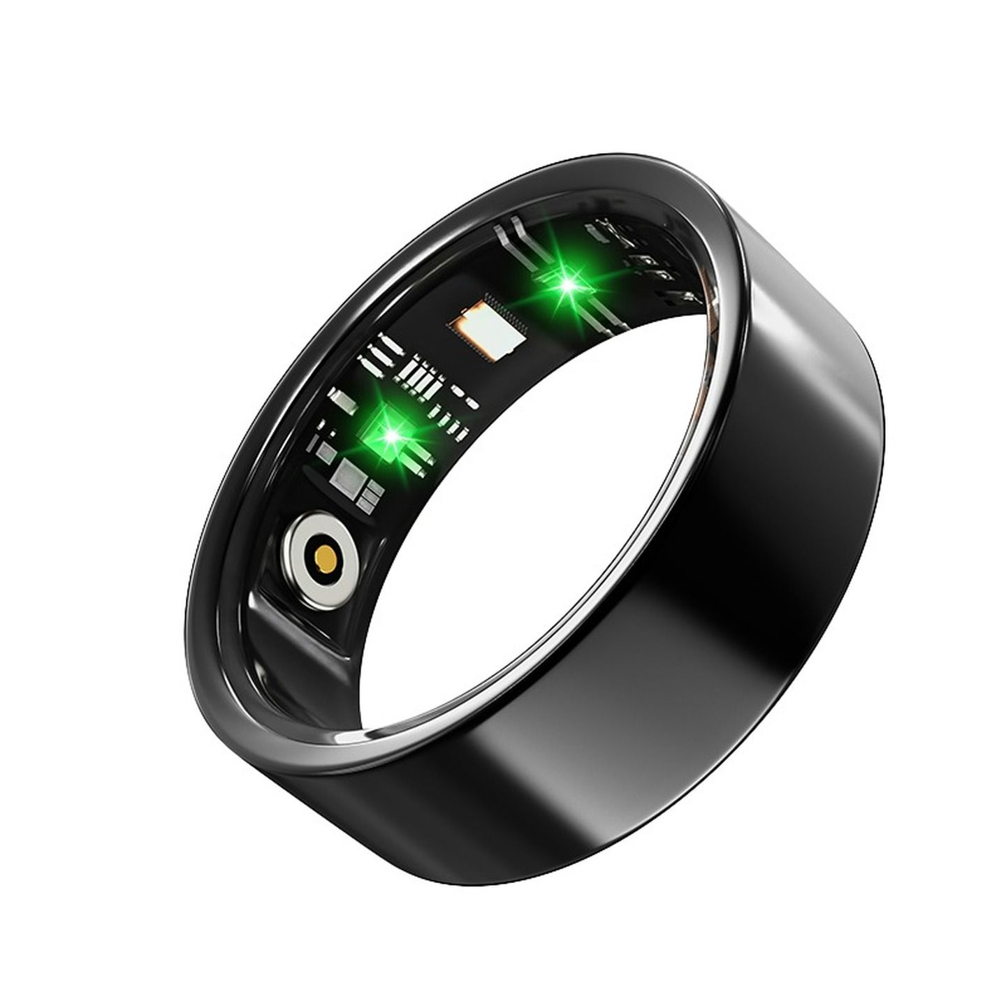 Smart Ring with Charging Case - Small Black