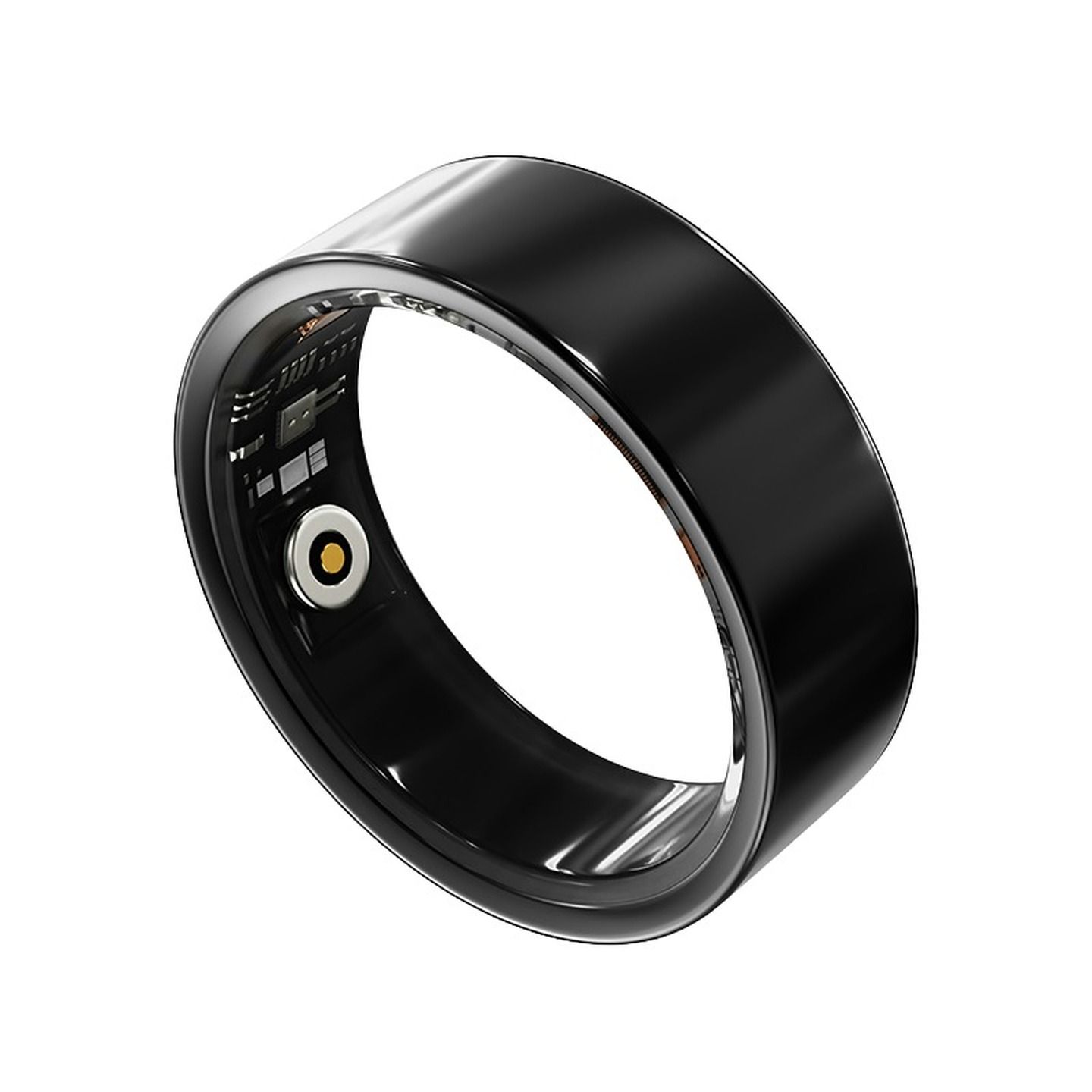 Smart Ring with Charging Case - Small Black