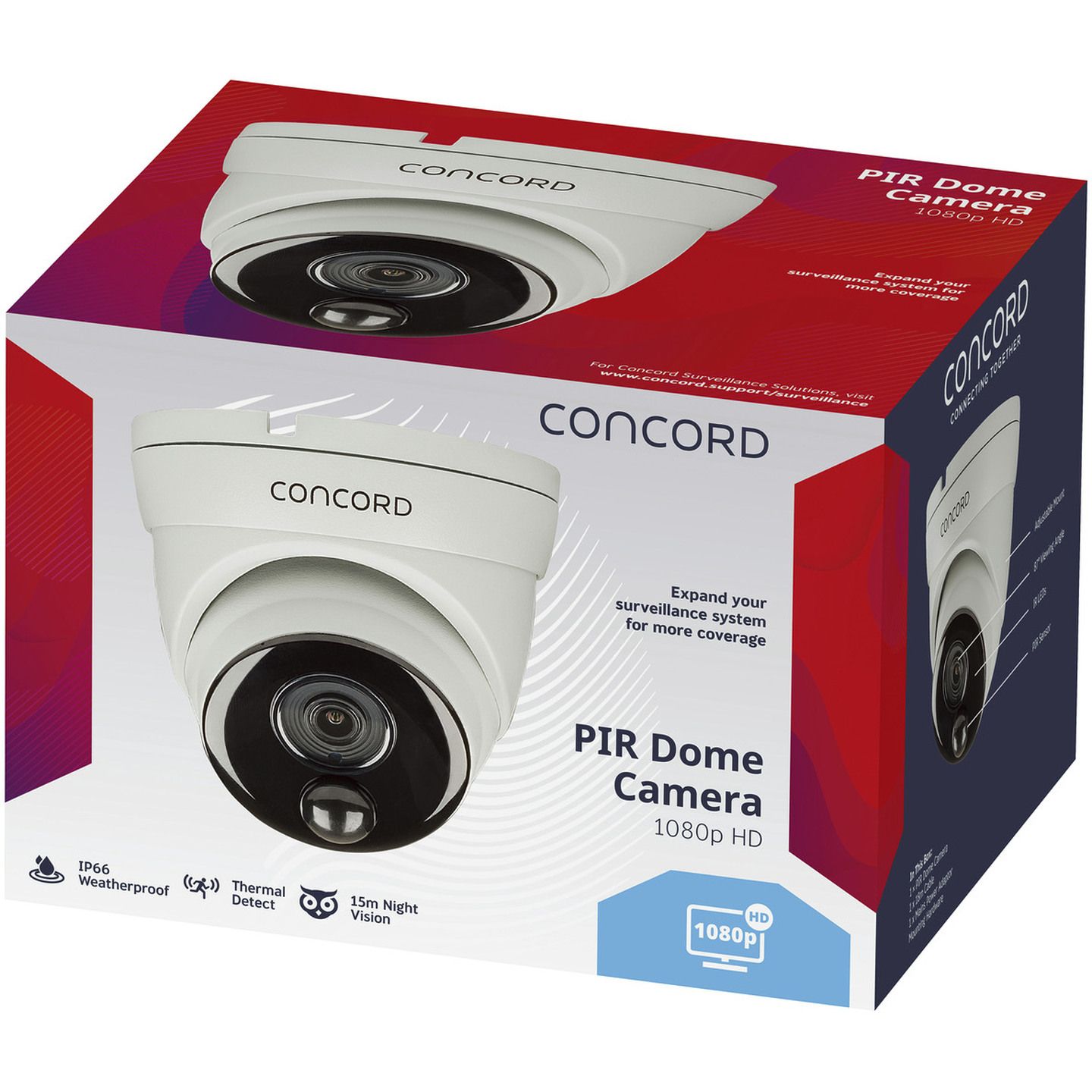 Concord 1080p AHD DVR PIR Dome Camera