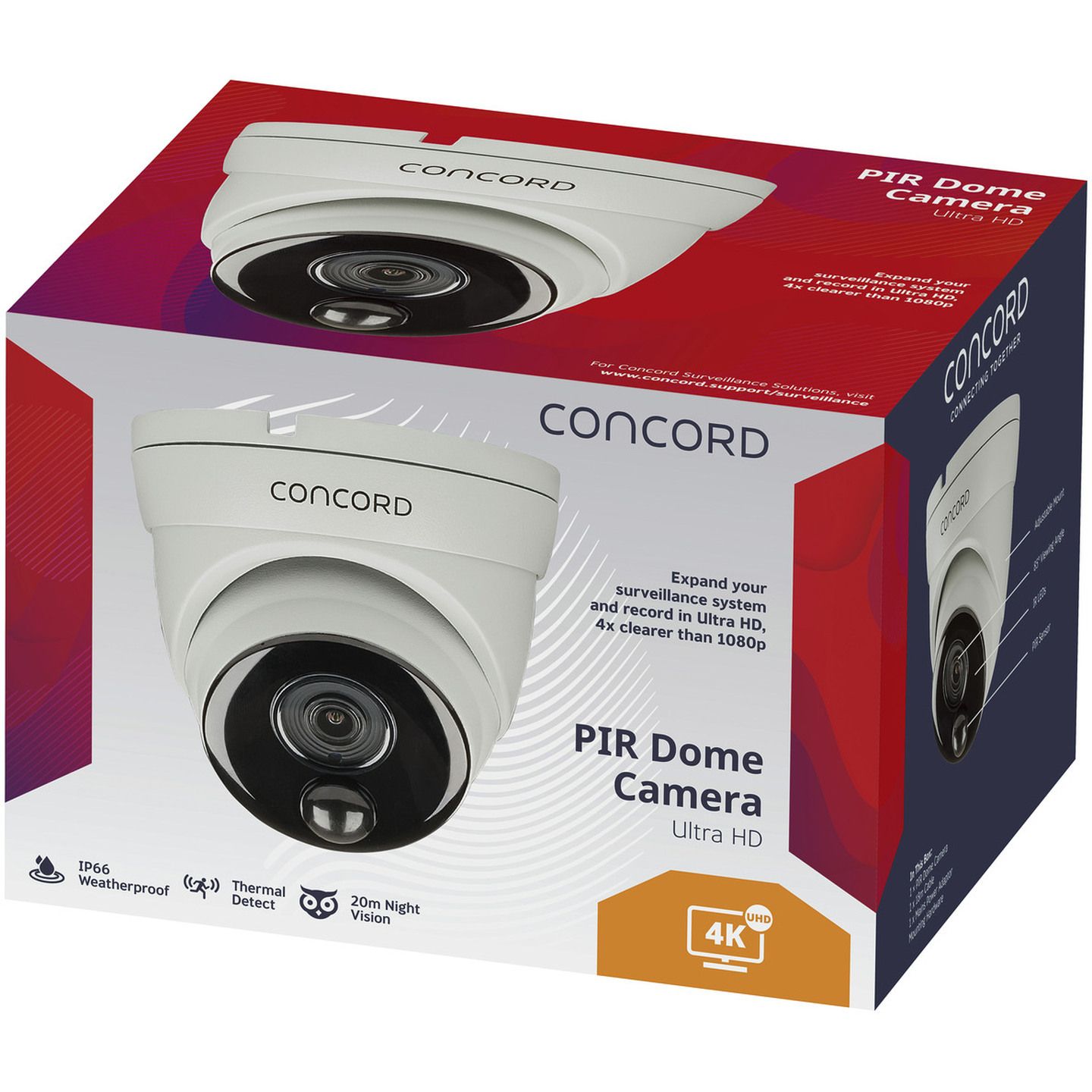 Concord 4K BNC AHD PIR Dome Camera