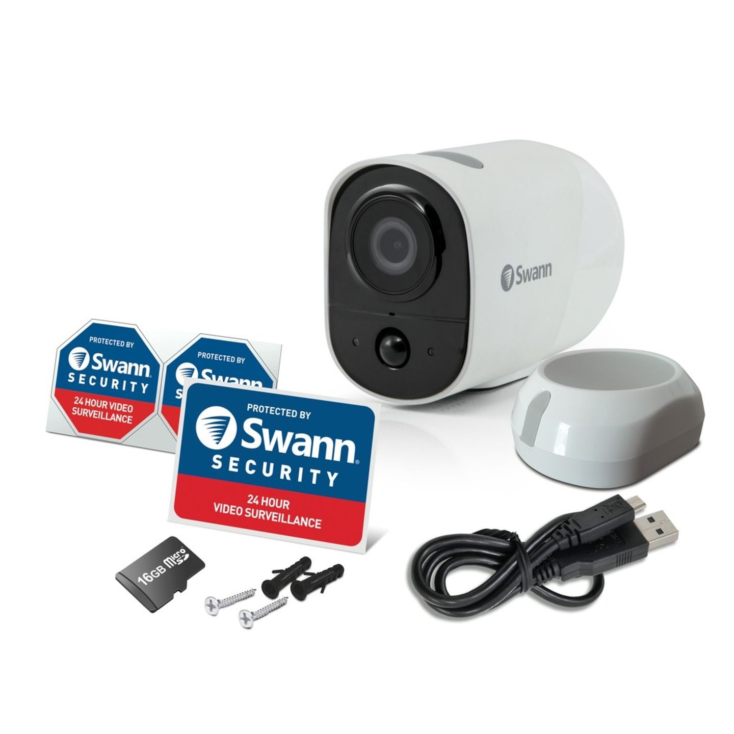 Swann Xtreem Wire-Free Security Camera w 32GB Card - WiFi IP Digital still image video camera - 1 Pack SWIFI-XTRCM32G1PK-GL