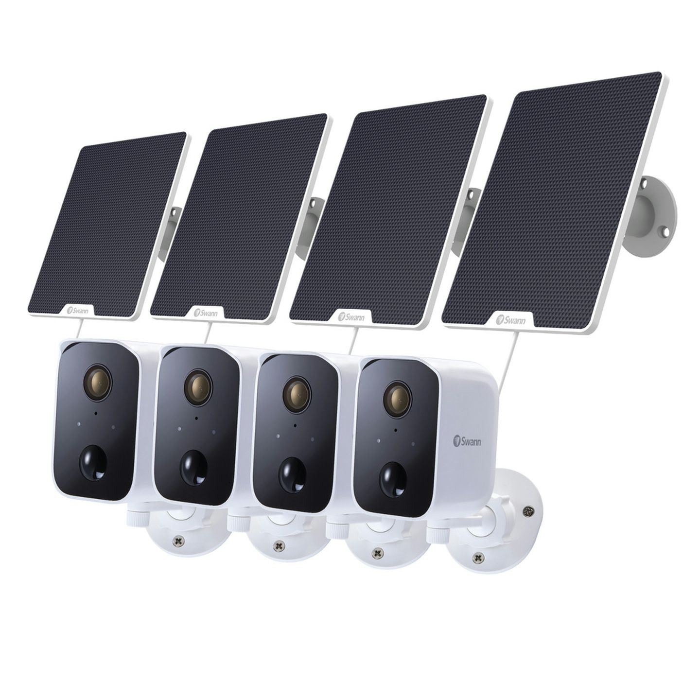 Swann 4x 1080p SWIFI-CORECAM / 4x SOIFI-SOLAR3 Solar Panel Bundle SWIFI-CORESOLPK4-GL