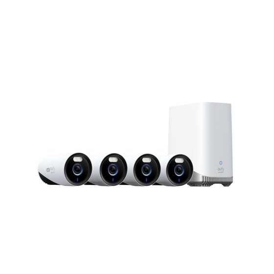 Eufy EufyCam Professional E330 4K Outdoor Wired Security Kit – 4 Cameras + HomeBase 3 (4 Pack)