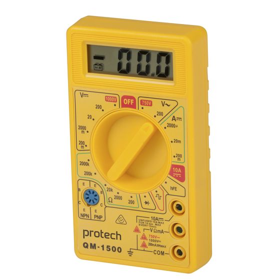 Jaycar Digital Multimeter with 4mm Probes & Transistor Tester