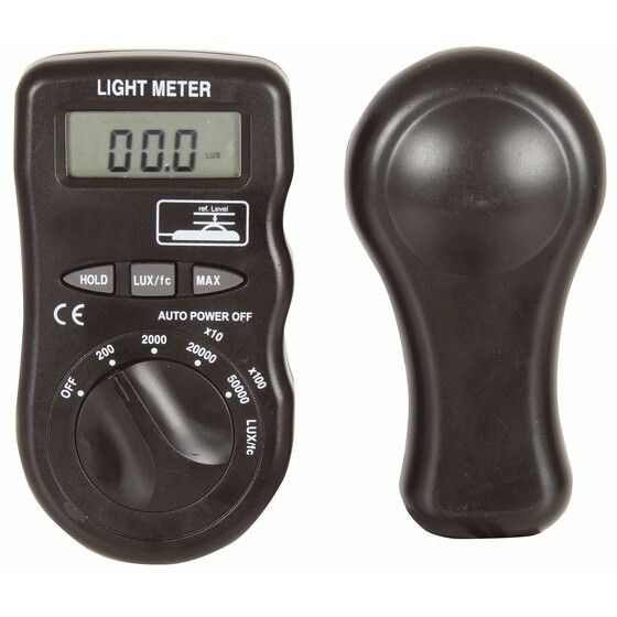 Jaycar Digital Lightmeter – 4 Ranges to 50,000 Lux, Detachable Sensor | QM1587