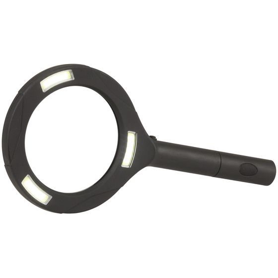 Jaycar Hand-Held Magnifying Glass with 3 COB LEDs – Lightweight Portable Inspection Tool
