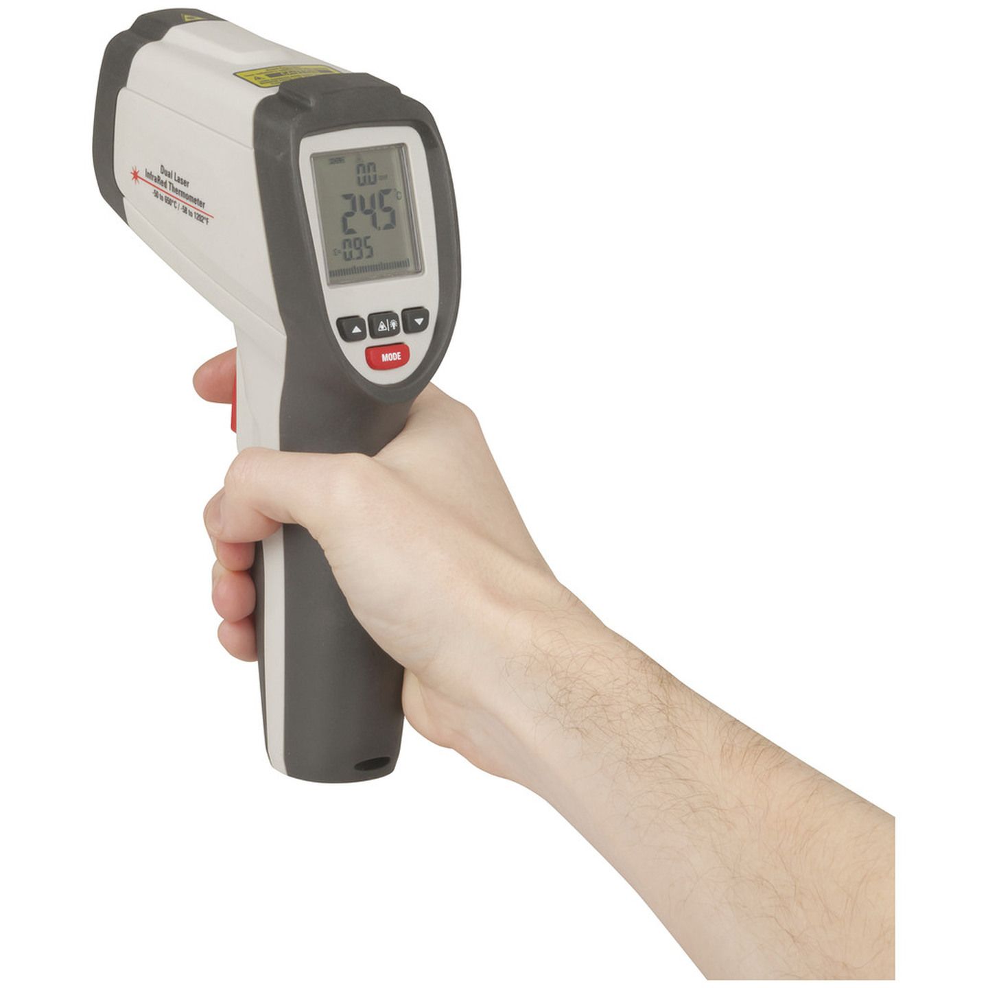 Non-Contact Thermometer with Dual Laser Targeting