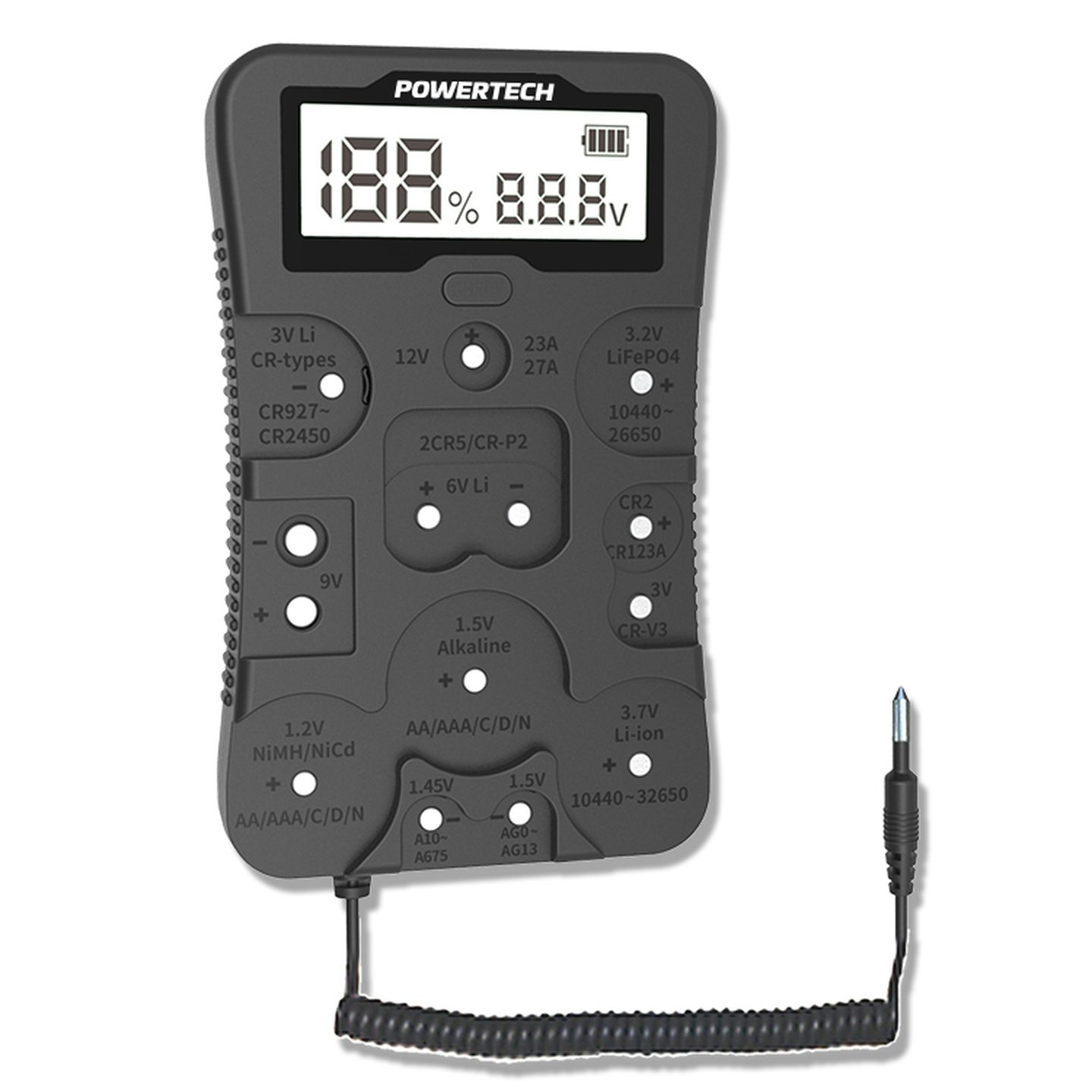 Universal Household Battery Tester with Probe