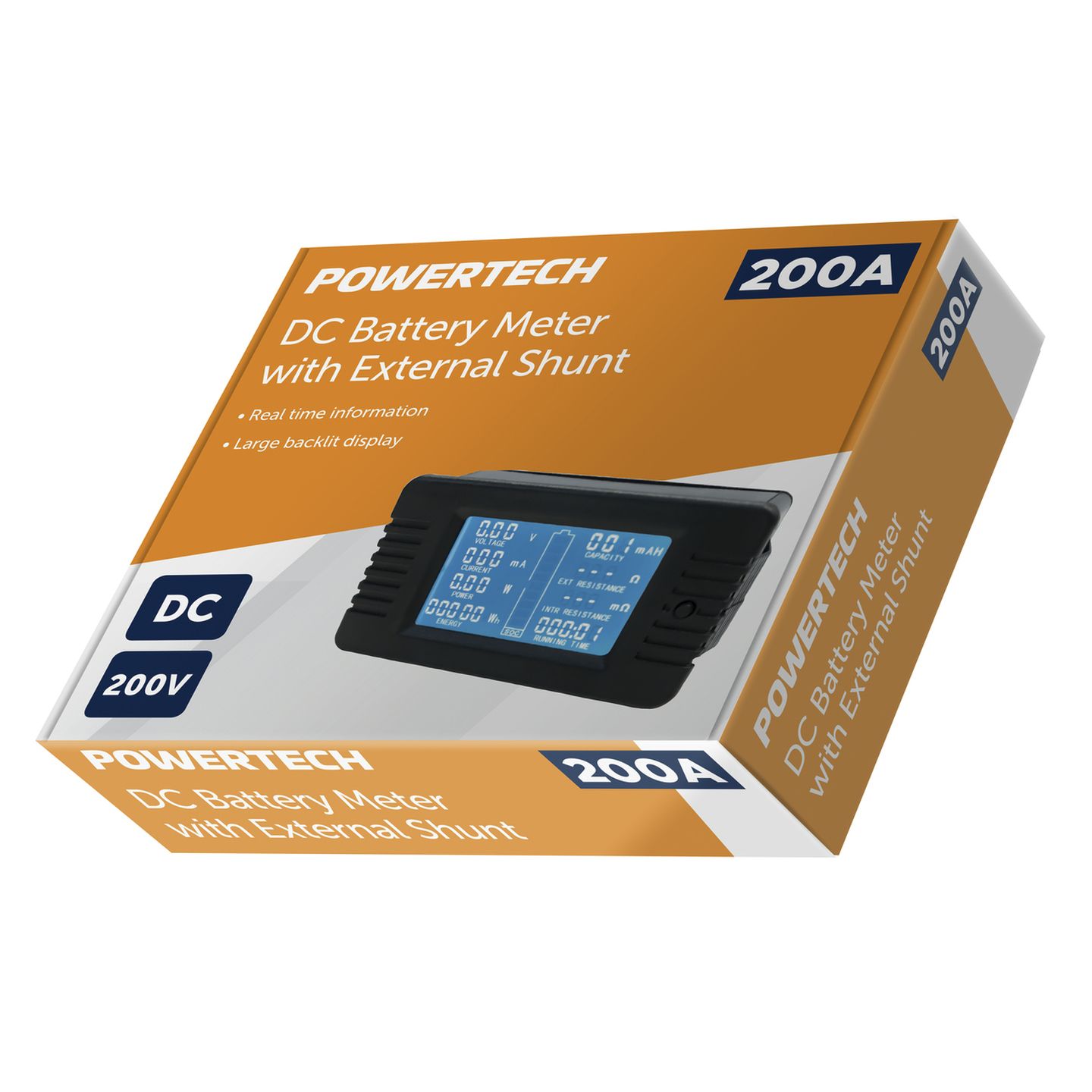 200A 6.5-200V DC Power Battery Meter with External Shunt