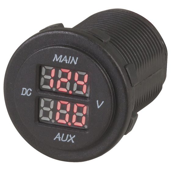 Jaycar Dual Battery LED Voltmeter – Monitors Two Sources, 8-30VDC – QP5583