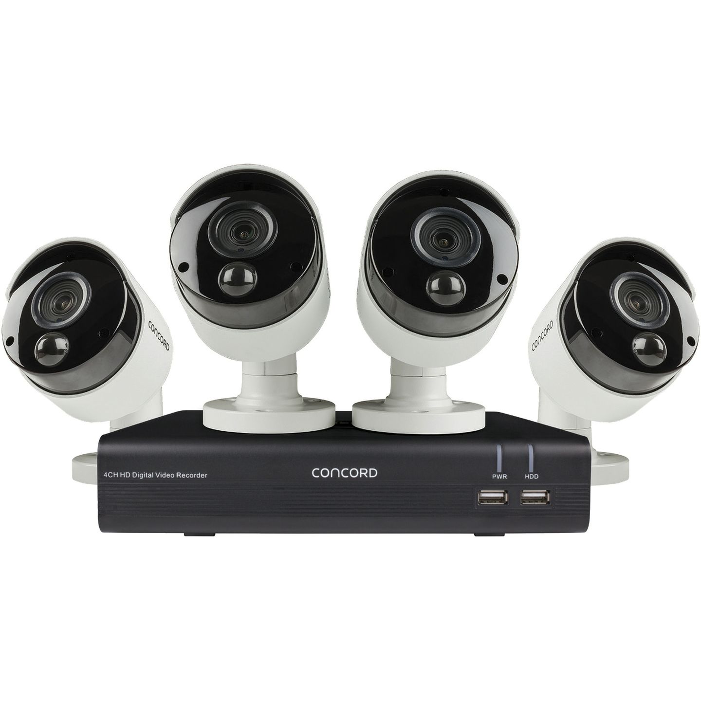 Concord 4CH HD DVR Kit with 4 x 1080p PIR Bullet Cameras v2