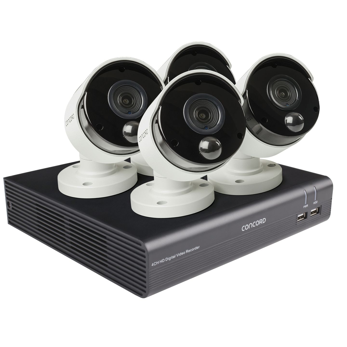 Concord 4CH HD DVR Kit with 4 x 1080p PIR Bullet Cameras v2