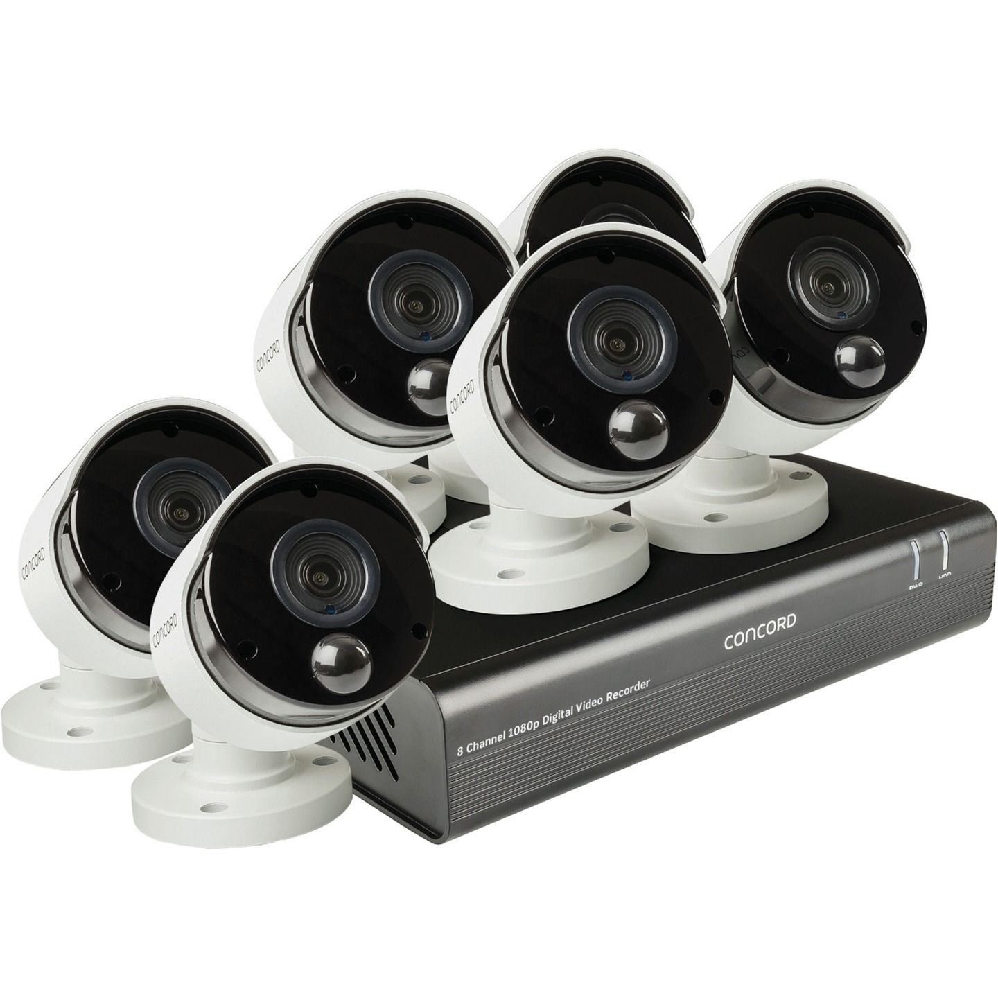 Concord 8CH 1080p AHD DVR Kit with 6 x 1080p PIR Bullet Cameras v3