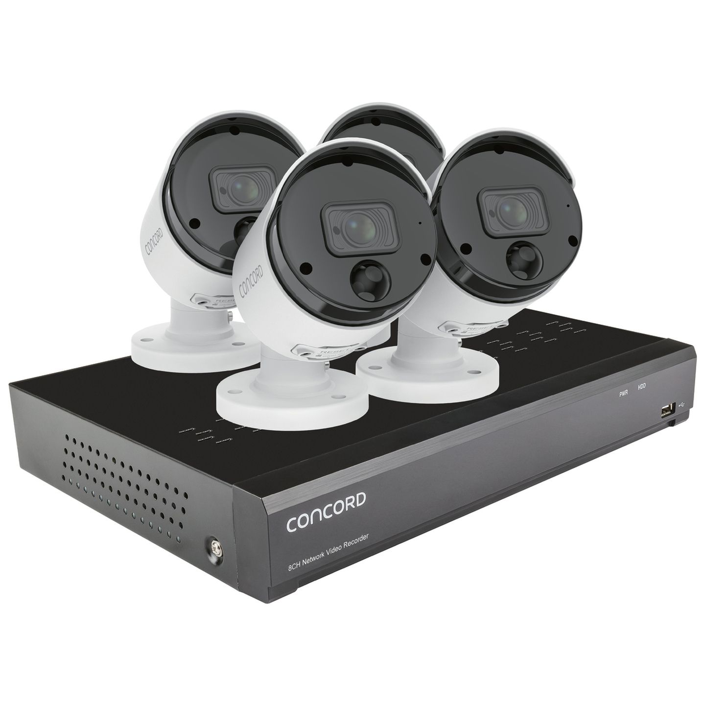 Concord 8CH 4K NVR Kit with 4 x 5MP Bullet Cameras