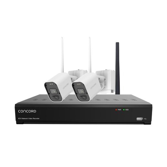 Concord Long Range Wireless NVR Kit with 2× 8MP Battery Cameras V3