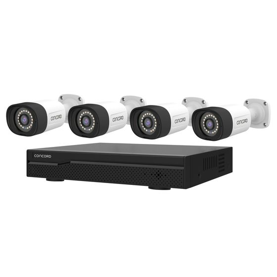 Concord 4-Channel 5MP NVR Kit 4TB with 4× 5MP Bullet Cameras IP66 V4