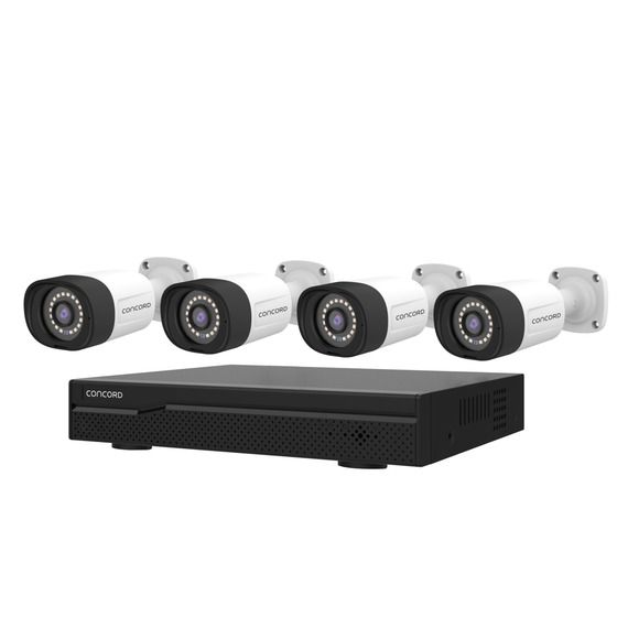 CONCORD 4-Channel 4K NVR Kit with 4× 4K Bullet Cameras (IP66) – V4