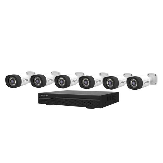 CONCORD 8 CHANNEL 4K NVR KIT WITH 6 X 4K BULLET CAMERAS IP66 V4