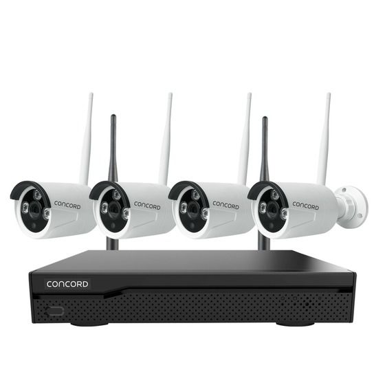 CONCORD 10 CHANNEL WIFI NVR KIT WITH 4 X 4K BULLET CAMERAS IP66 V4