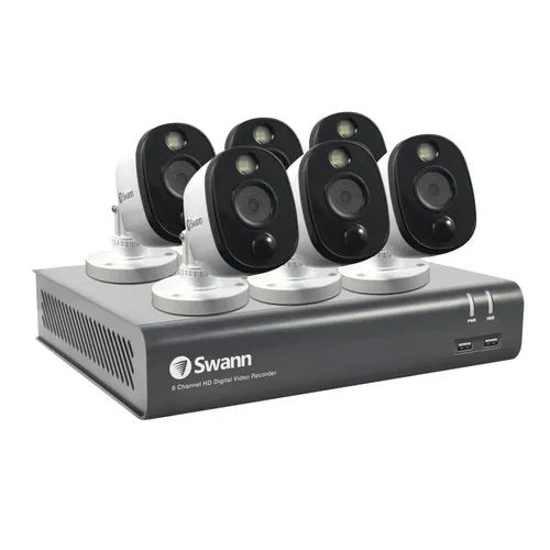 Swann 1080p DVR Bullet Camera TVI PIR with Warning Spot Light Jaycar