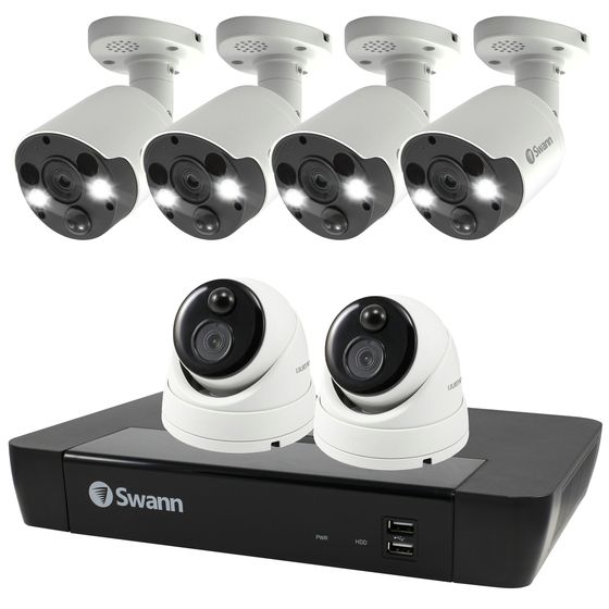 Swann 8-Channel 4K NVR Kit with 4x PIR Bullet + 2x PIR Dome Cameras (RRP $899)