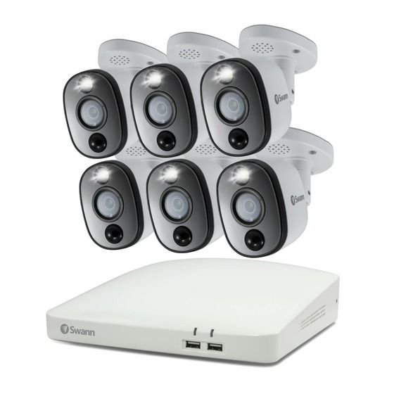 Swann 8CH 4K DVR Kit with 6× 4K PIR Bullet Cameras | SWDVK-85680W6WL
