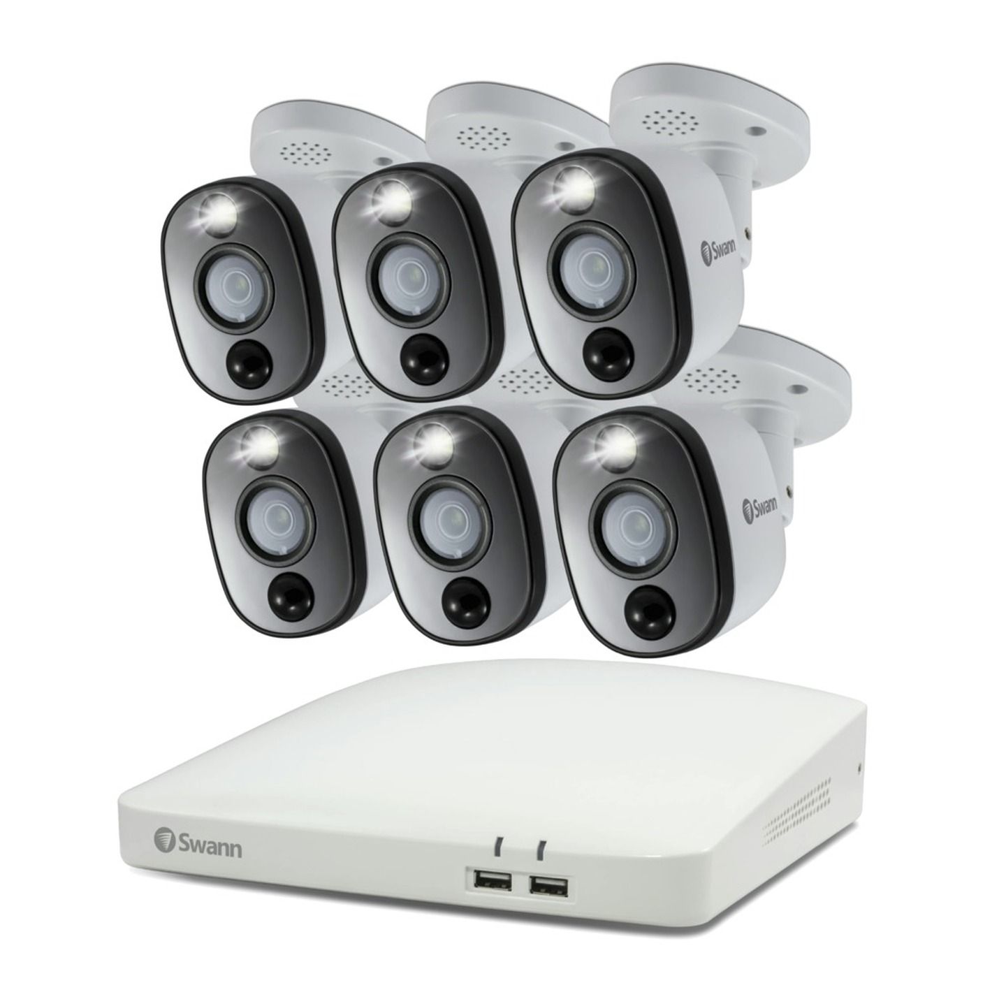 Swann 8CH 4K DVR Kit with 6 x 4K PIR Bullet Cameras SWDVK-85680W6WL