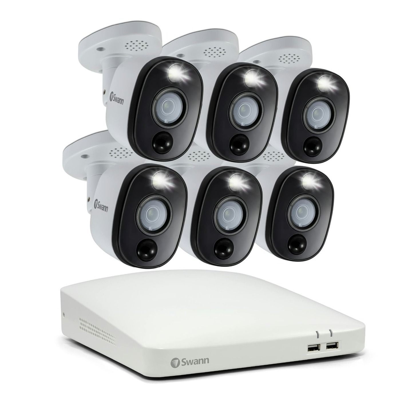 Swann 8CH 4K DVR Kit with 6 x 4K PIR Bullet Cameras SWDVK-85680W6WL