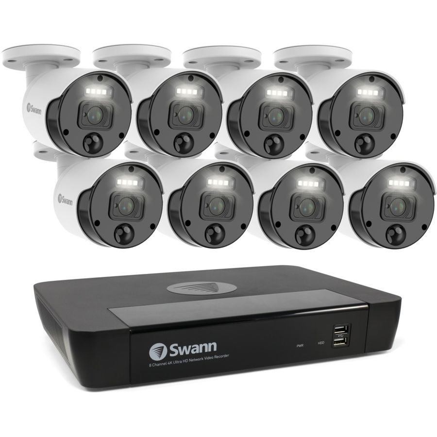 Swann NVR8-8580 4K / 2TB / 8 x NHD-875WLB 4K Bullet Master Series IP ...