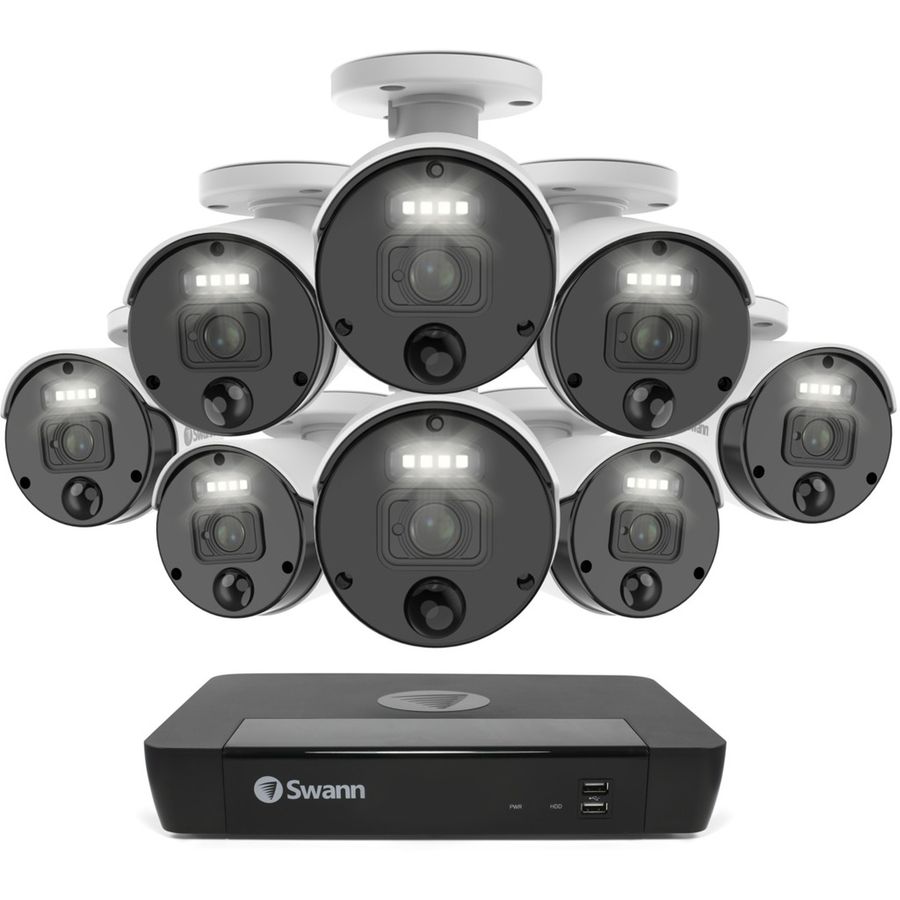 Swann NVR8-8580 4K / 2TB / 8 x NHD-875WLB 4K Bullet Master Series IP ...