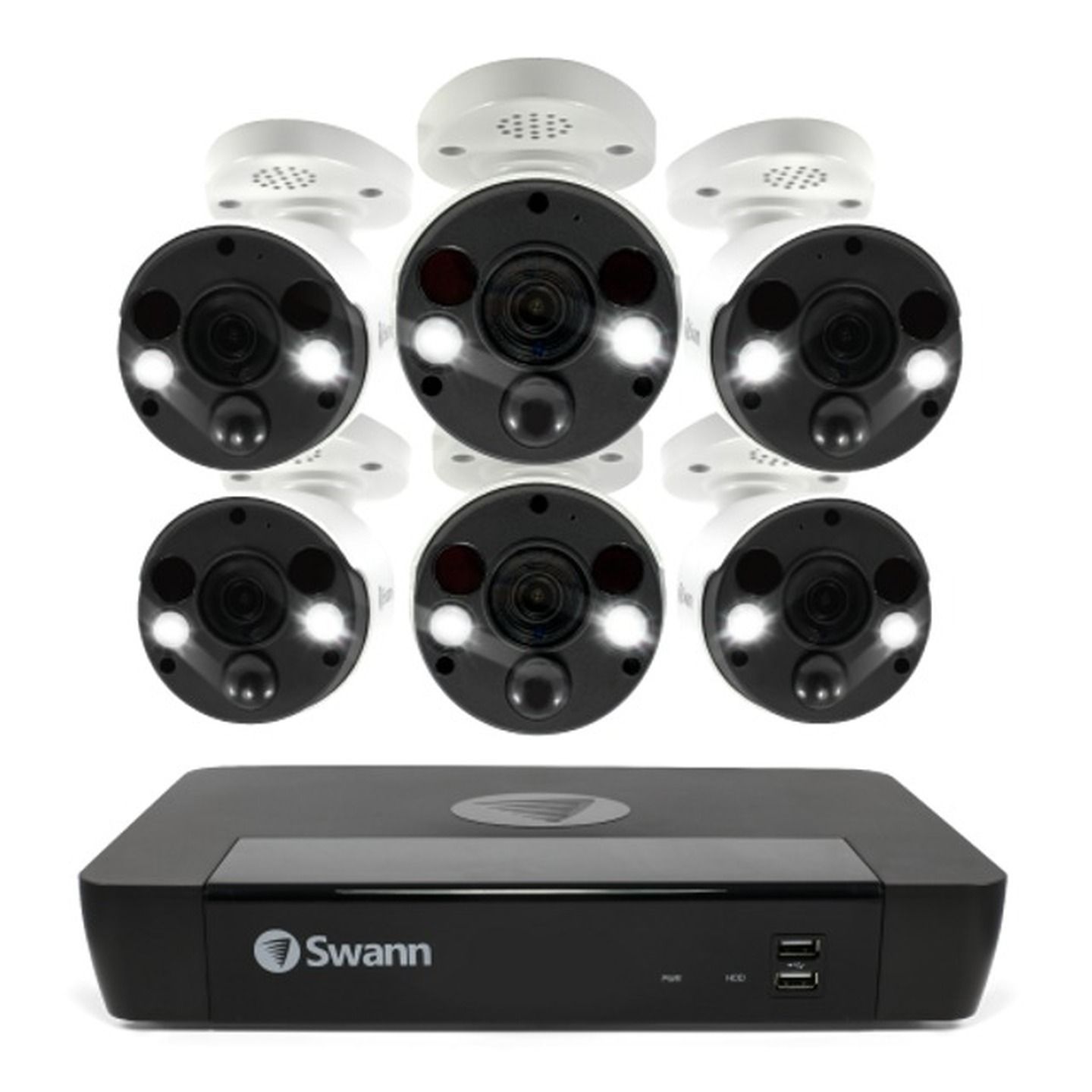 Swann NVR8-8580 4K /2TB/6x NHD-887MSFB 4K Spotlight Bullet Pro Series IP Digital still image video cameras SONVK-886806FB-AU