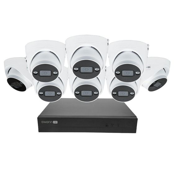SWANN 8CH 4K NVR Kit – 8x 4K Dome Spot Cameras, 1TB HDD, IP66 | SWNVK-8ADVANX8D-AU