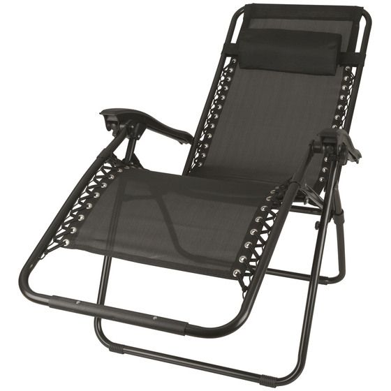 Jaycar Flat-Fold Layback Lounger – 1.65m Steel Frame with Padded Headrest
