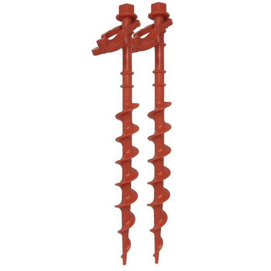 ROVIN 30cm Spiral Tent Pegs – Pack of 6, ABS, Auger-Drive