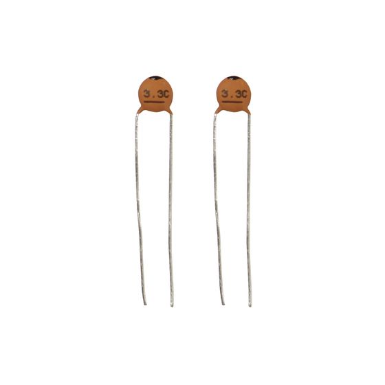 Jaycar 3.3pF 50VDC Ceramic Capacitors – Pack of 2 | Fixed-Value, Non-Polarized