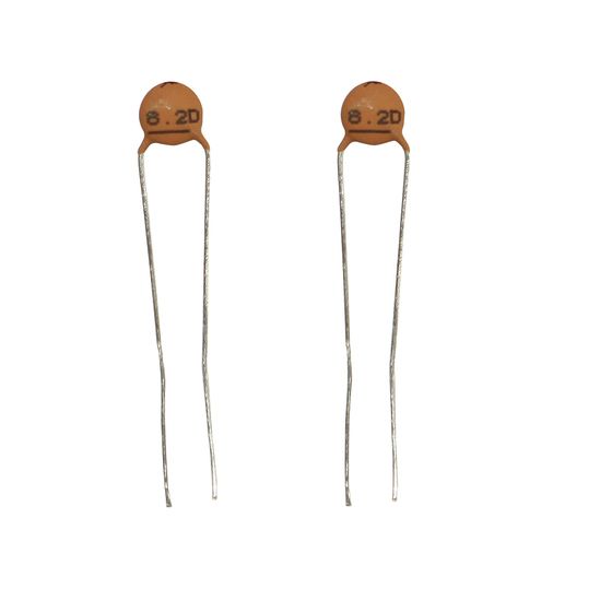 8.2PF 50VDC CERAMIC CAPACITORS - PACK OF 2