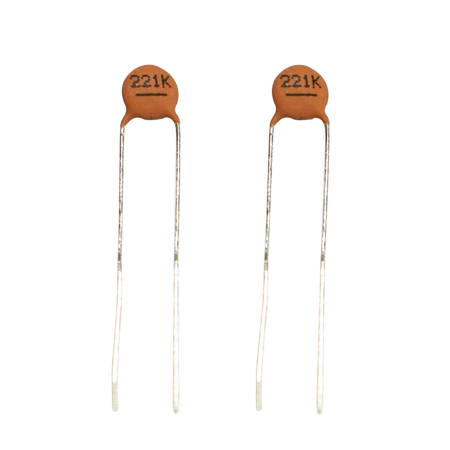 220pF 50VDC Ceramic Capacitors - Pack of 2