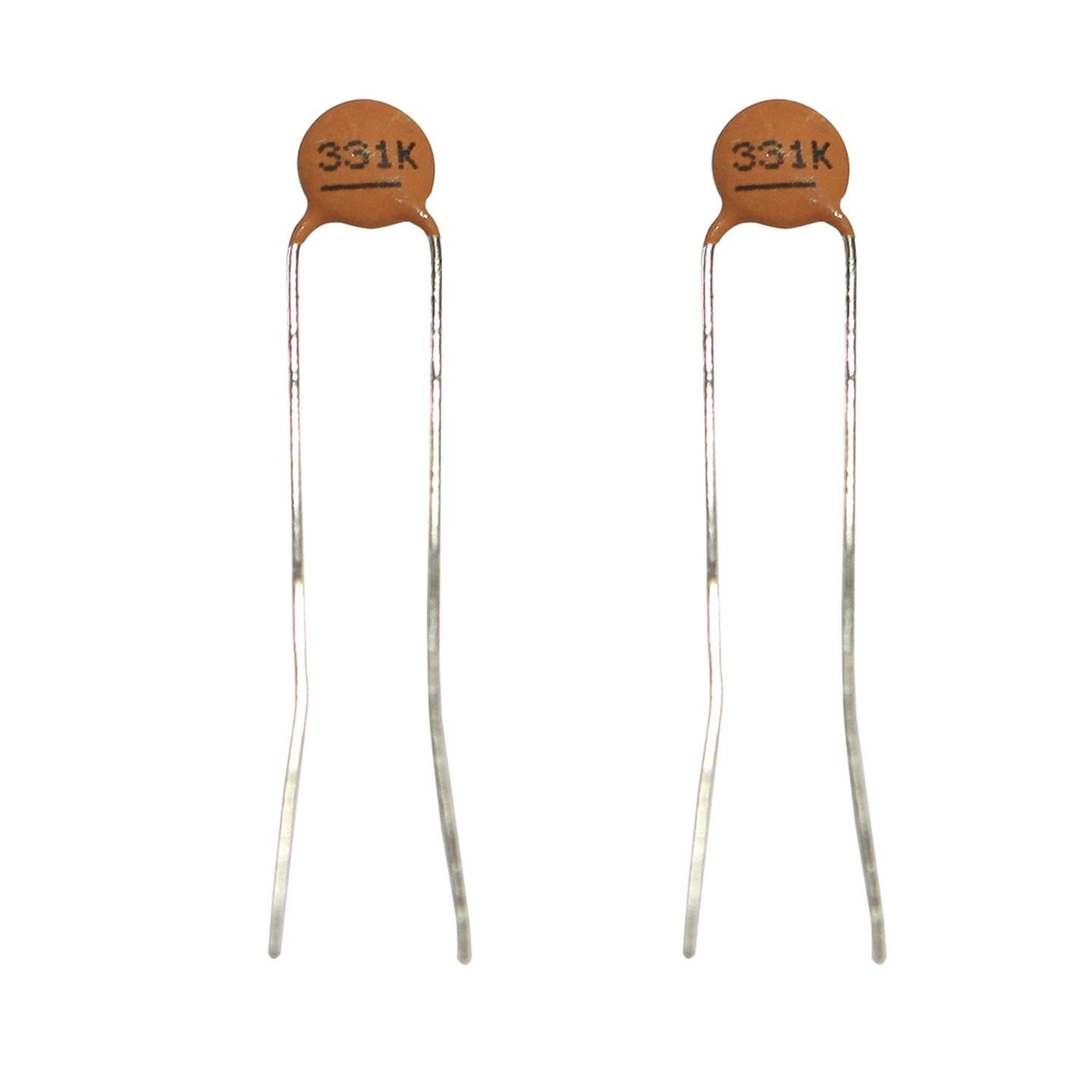 330pF 50VDC Ceramic Capacitors - Pack of 2