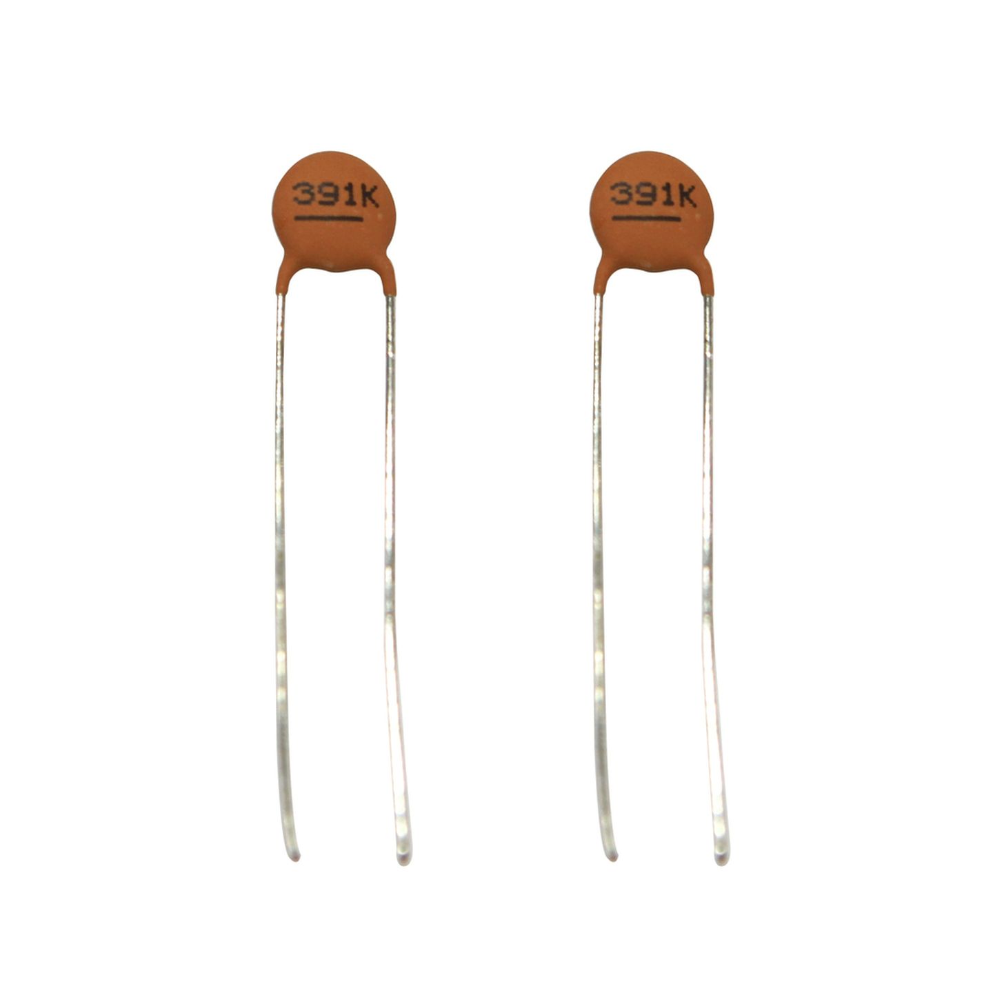 390pF 50VDC Ceramic Capacitors - Pack of 2