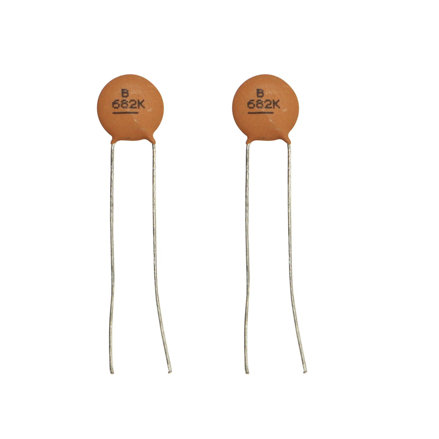 6.8nF 50VDC Ceramic Capacitors - Pack of 2