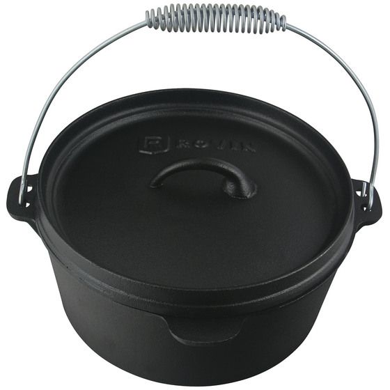 Cast Iron Camp Oven – 4 Quart (3.8L) | Pre-Seasoned Dutch Oven with Lifetime Guarantee