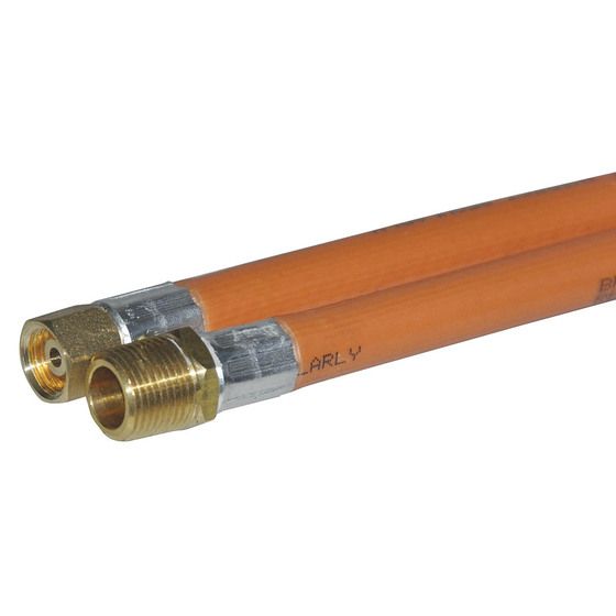 Gas Hose 3/8" BSP Male to 1/4" BSP Female – 1200mm for Early Caravans & RVs