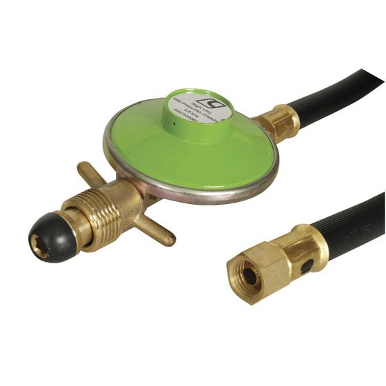 JAYCAR Single Stage Gas Regulator & Hose – POL Valve, 600mm, 1/4" BSP Female | RGC440