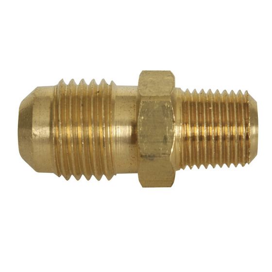 Jaycar Gas Fitting – 5/16" SAE Male to 1/8" BSP Male, Solid Brass