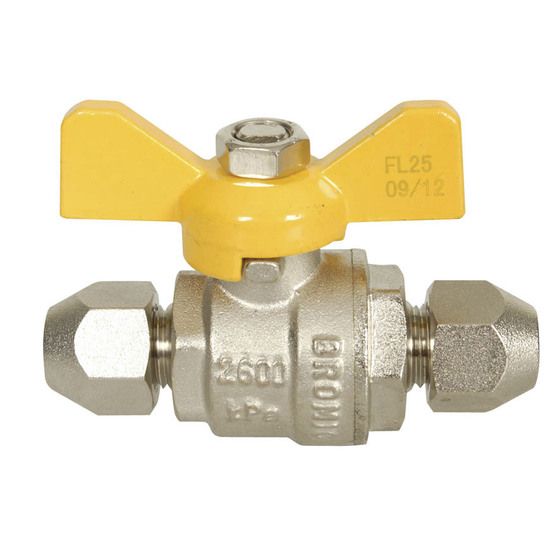 Jaycar 5/16" SAE Flared Ball Valve – Brass Gas Line Shut-Off Fitting