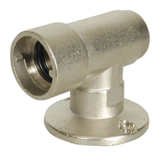 Jaycar Gas Floor Socket 1/2" BSP – Nickel Plated Bayonet Fitting Mount for Gas Heaters