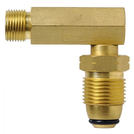 Gas Fittings POL L/H Adaptor R/A – Machined Brass, Non-RTM Compatible (RGE130)
