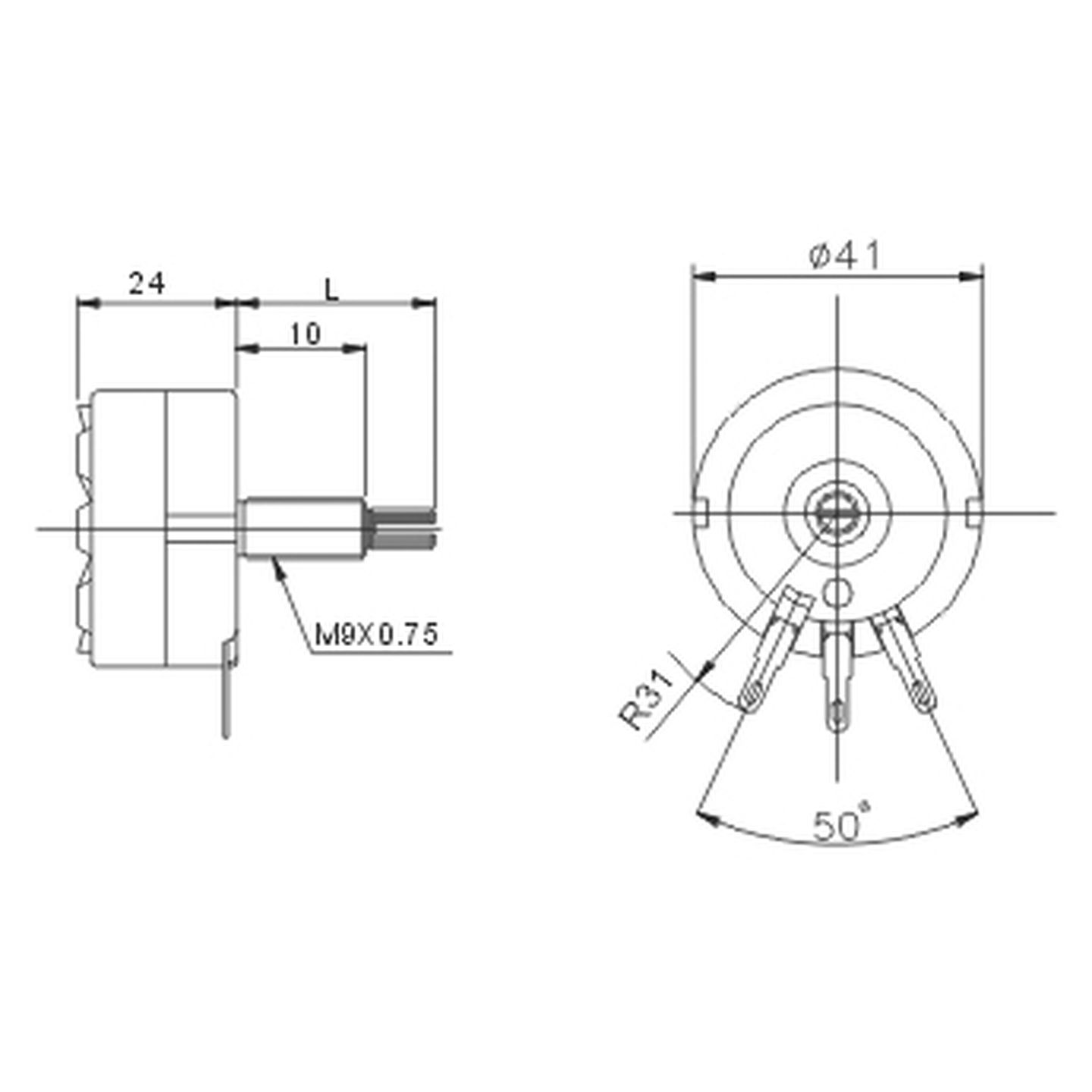 5 Ohm 15 Watt Linear B Wire Wound Potentiometer