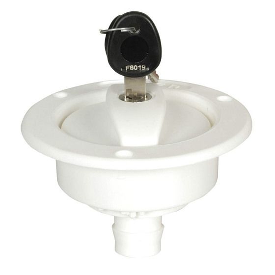 WATER FILLERS - 25MM LOCKABLE FILLER AND CAP WHITE