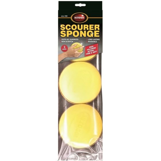 AUTOSOL SCOURER SPONGE 3 PACK